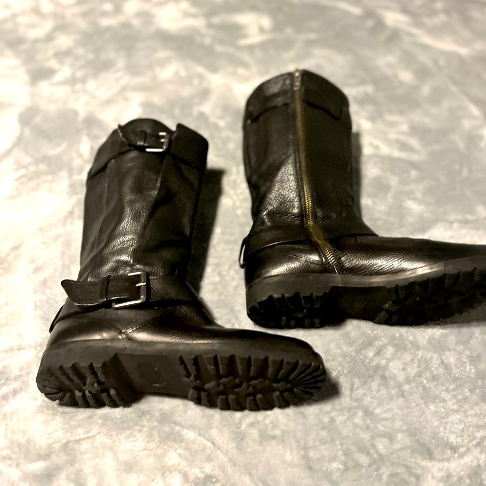 Gentle Souls “Buckled Up” Leather Moto Boots.  (Size: 7.5)